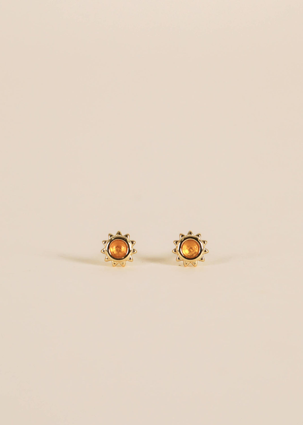 Sun Stud - Amber - Earrings