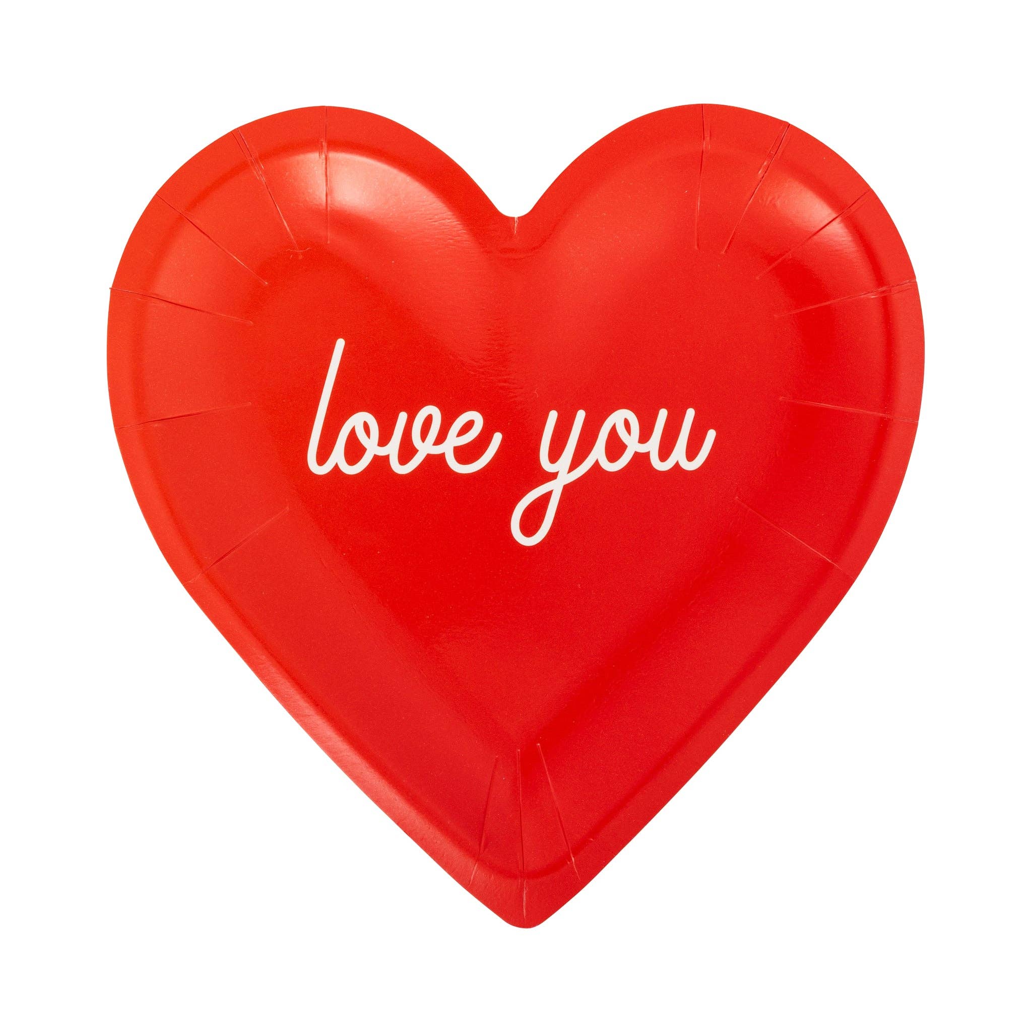 Conversation Heart Shaped Paper Plates - 8CT
