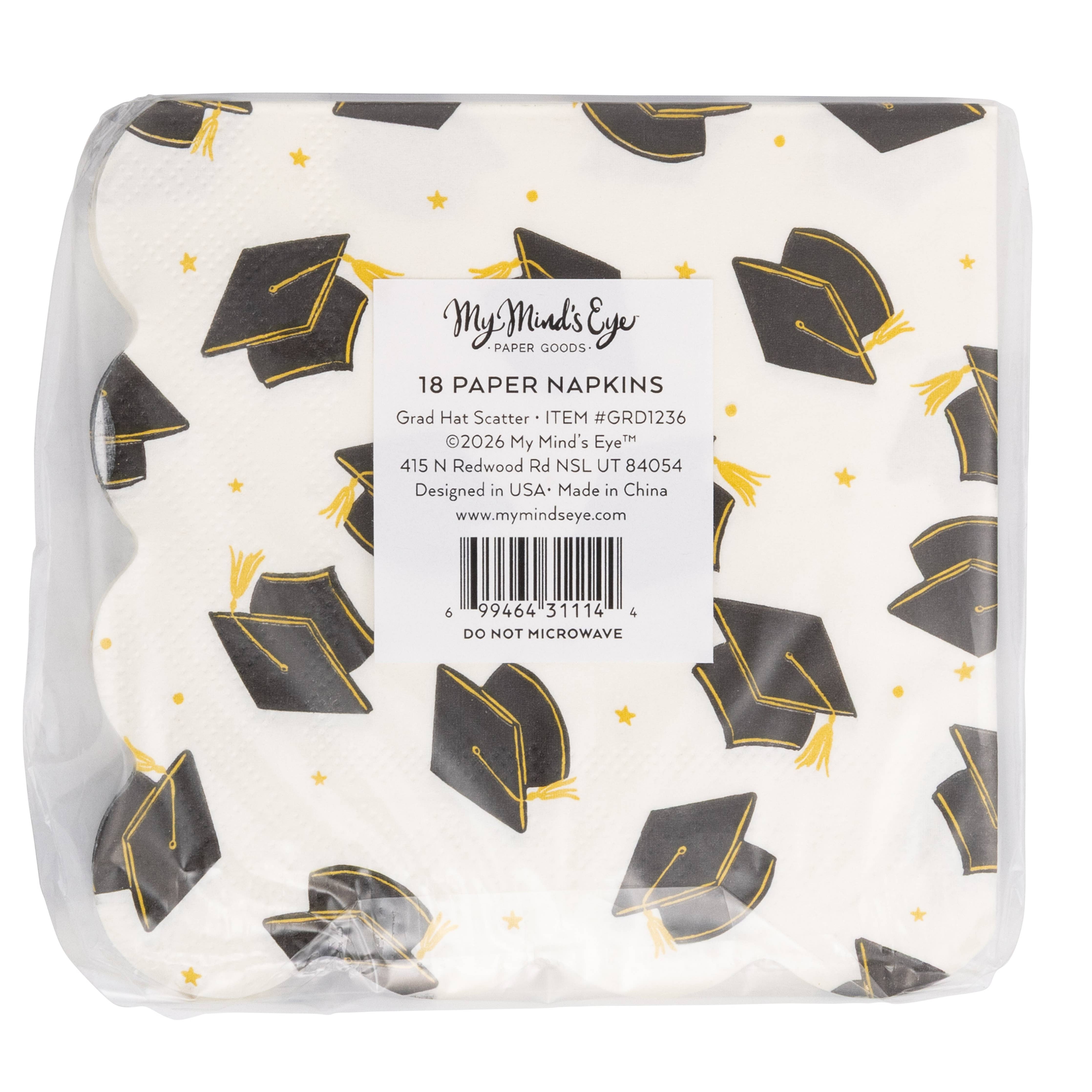 Grad Hat Scatter Napkin Cocktail - 18CT