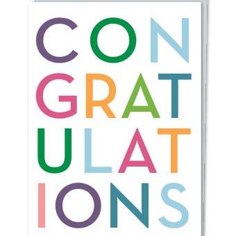 “Congratulations” Greeting Card.