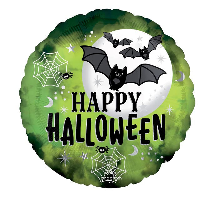 Happy Halloween Bat 17" Mylar Balloon