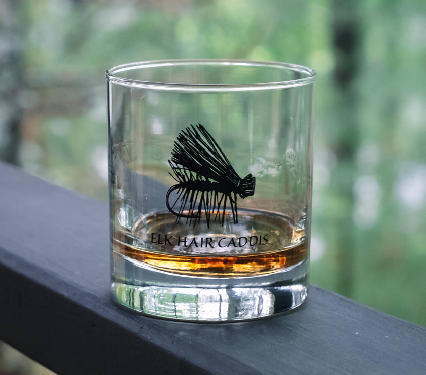 Fly Fishing Rocks Glass - Assorted Designs