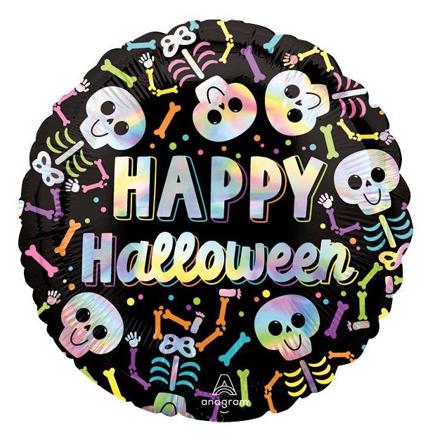 Happy Halloween Bare Bones 17" Mylar Balloon