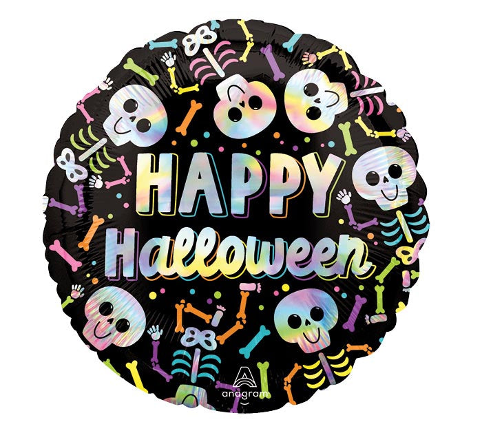 Happy Halloween Bare Bones 17" Mylar Balloon