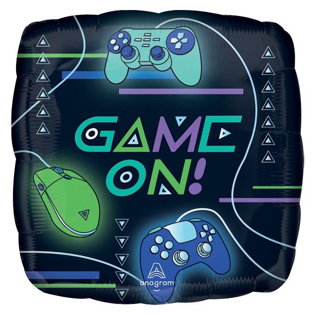 Game On 17" Square Mylar Balloon