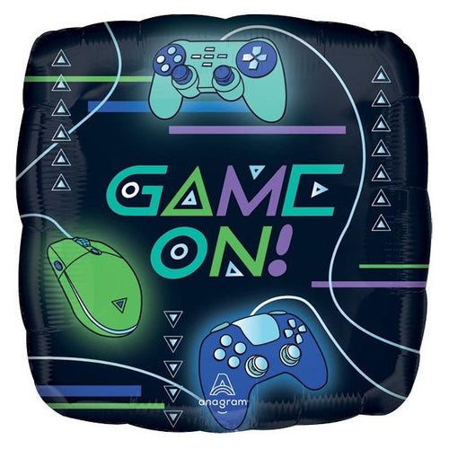 Game On 17" Square Mylar Balloon