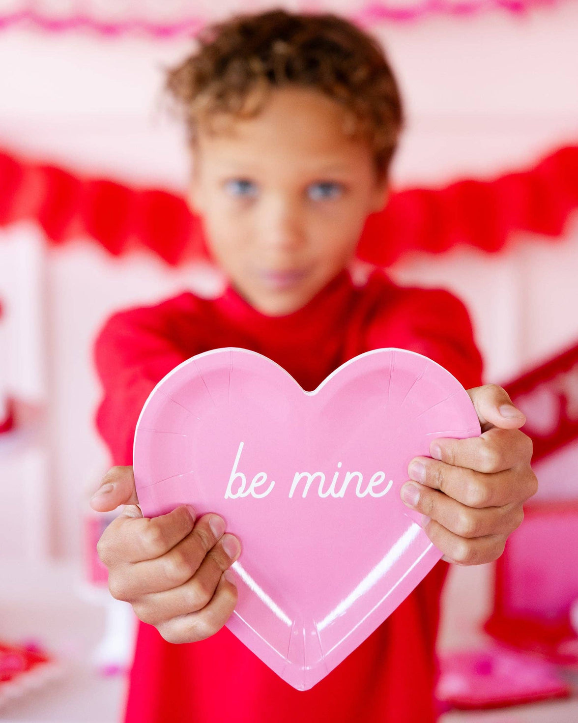 Conversation Heart Shaped Paper Plates - 8CT