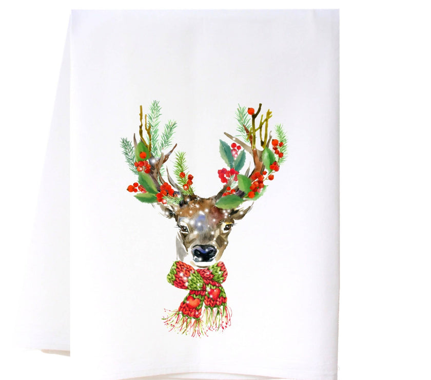 Festive Reindeer Kitchen Towel