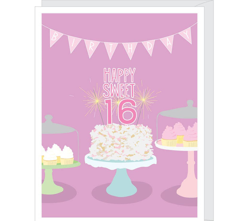 Sweet Sixteen 16th Birthday Card