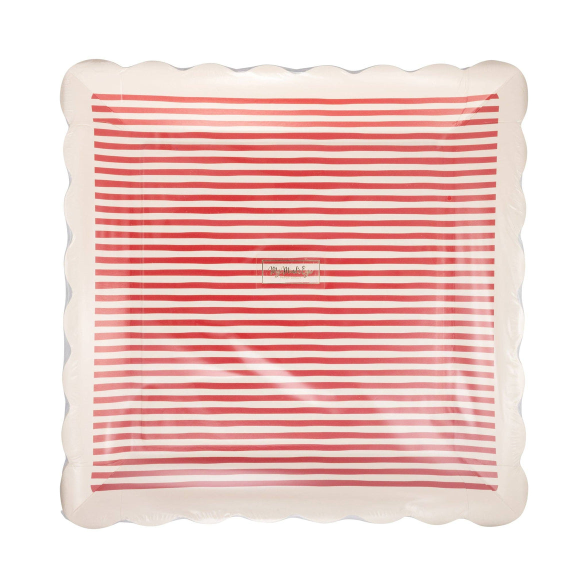 Red Striped Plates - 8CT