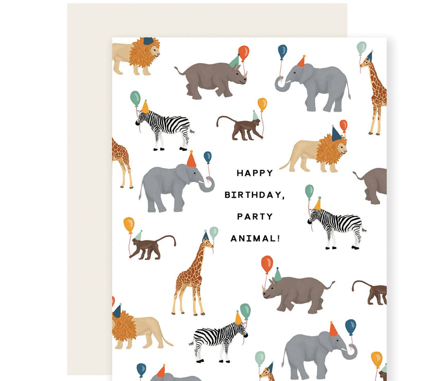Safari Party Animal Birthday Card