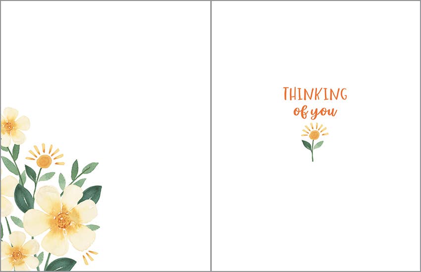 Get Well Greeting Card - Sunny Flowers