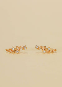 Cascading Baguette Drop - Gold Earrings