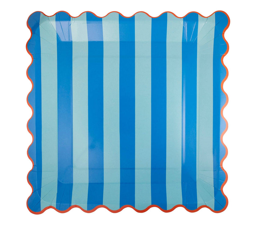 Assorted Striped Plate Set - 8CT