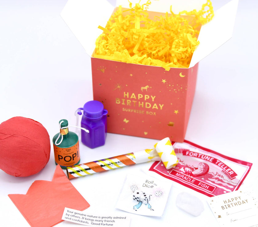 Happy Birthday in a Surprise Box - Assorted Colors