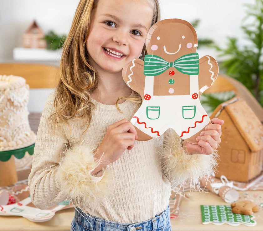 Gingerbread Man Paper Plates - 8CT