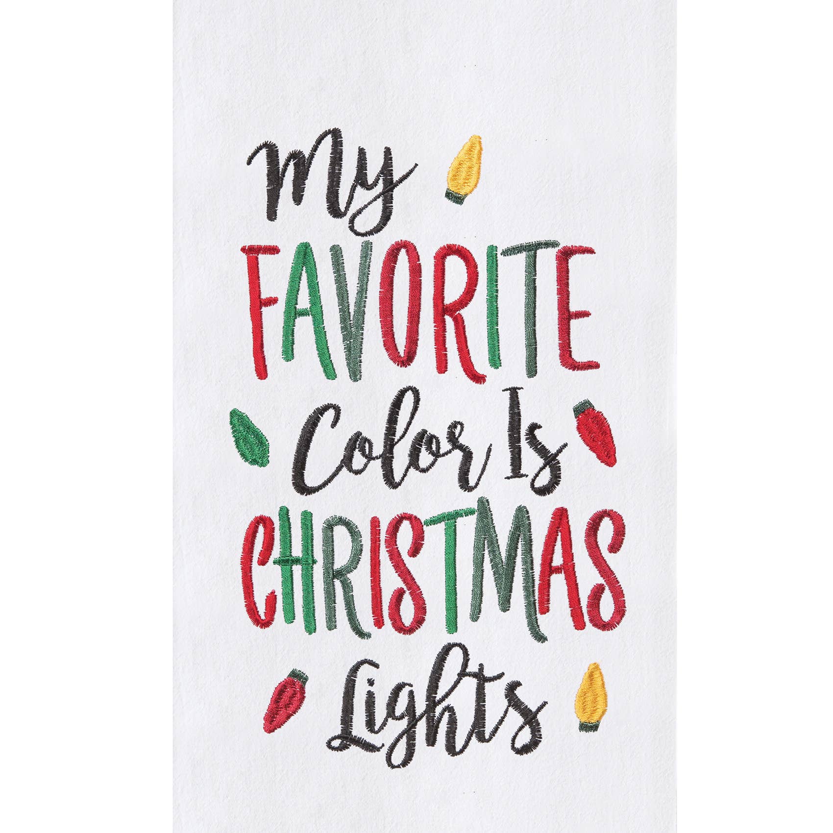 Christmas Lights Colors Kitchen Towel