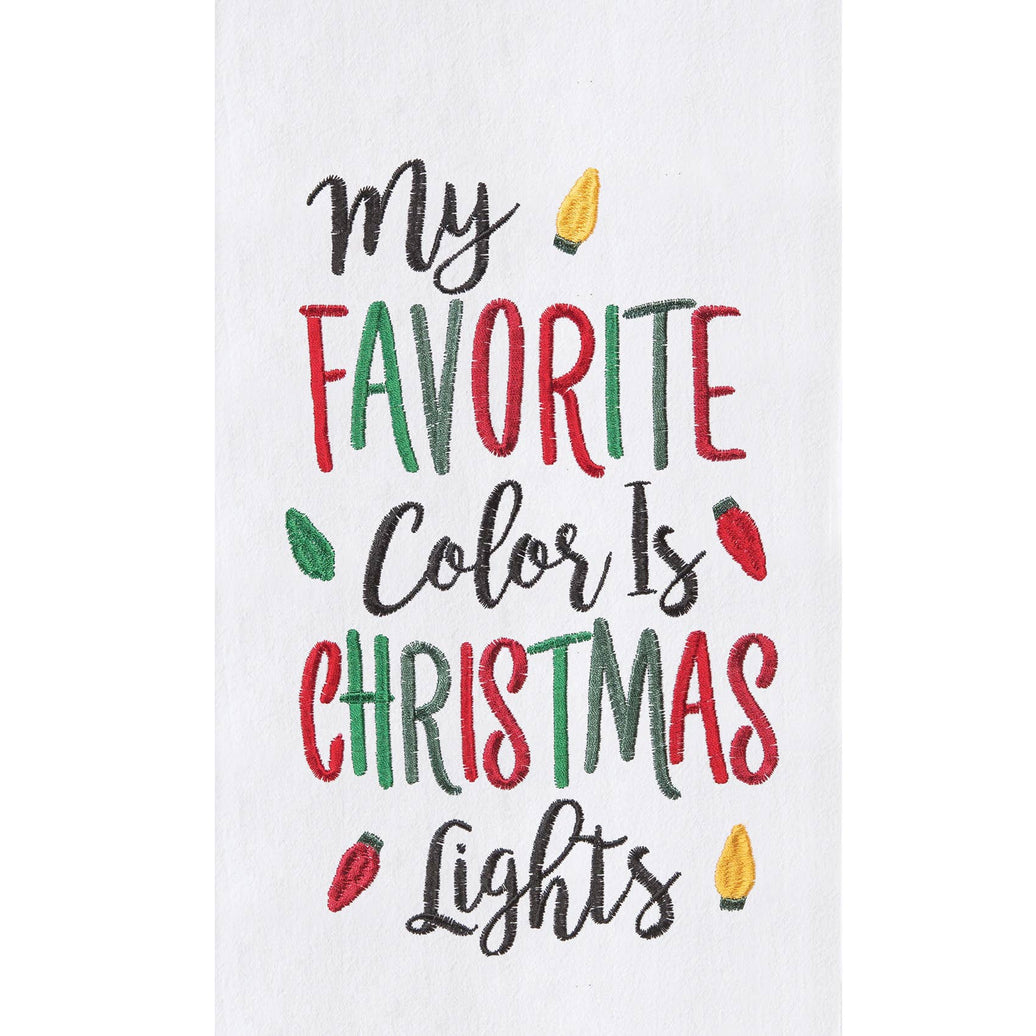 Christmas Lights Colors Kitchen Towel