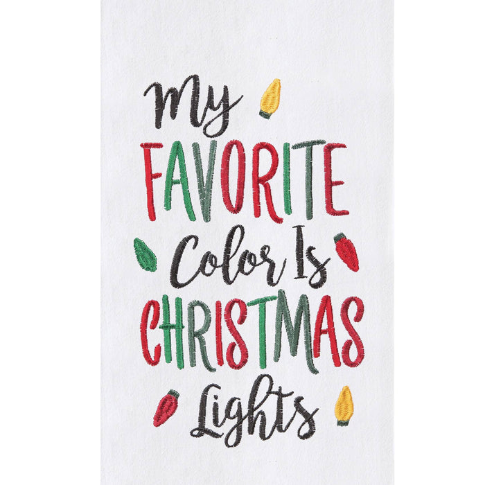 Christmas Lights Colors Kitchen Towel