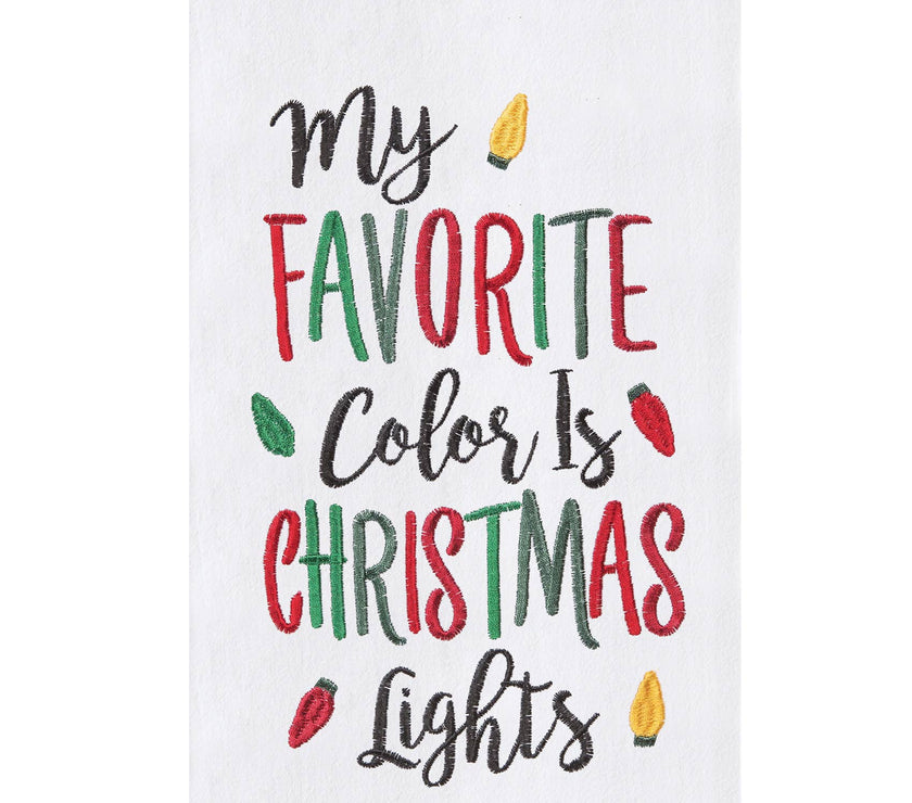 Christmas Lights Colors Kitchen Towel