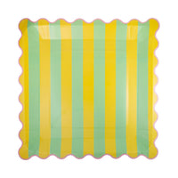 Assorted Striped Plate Set - 8CT