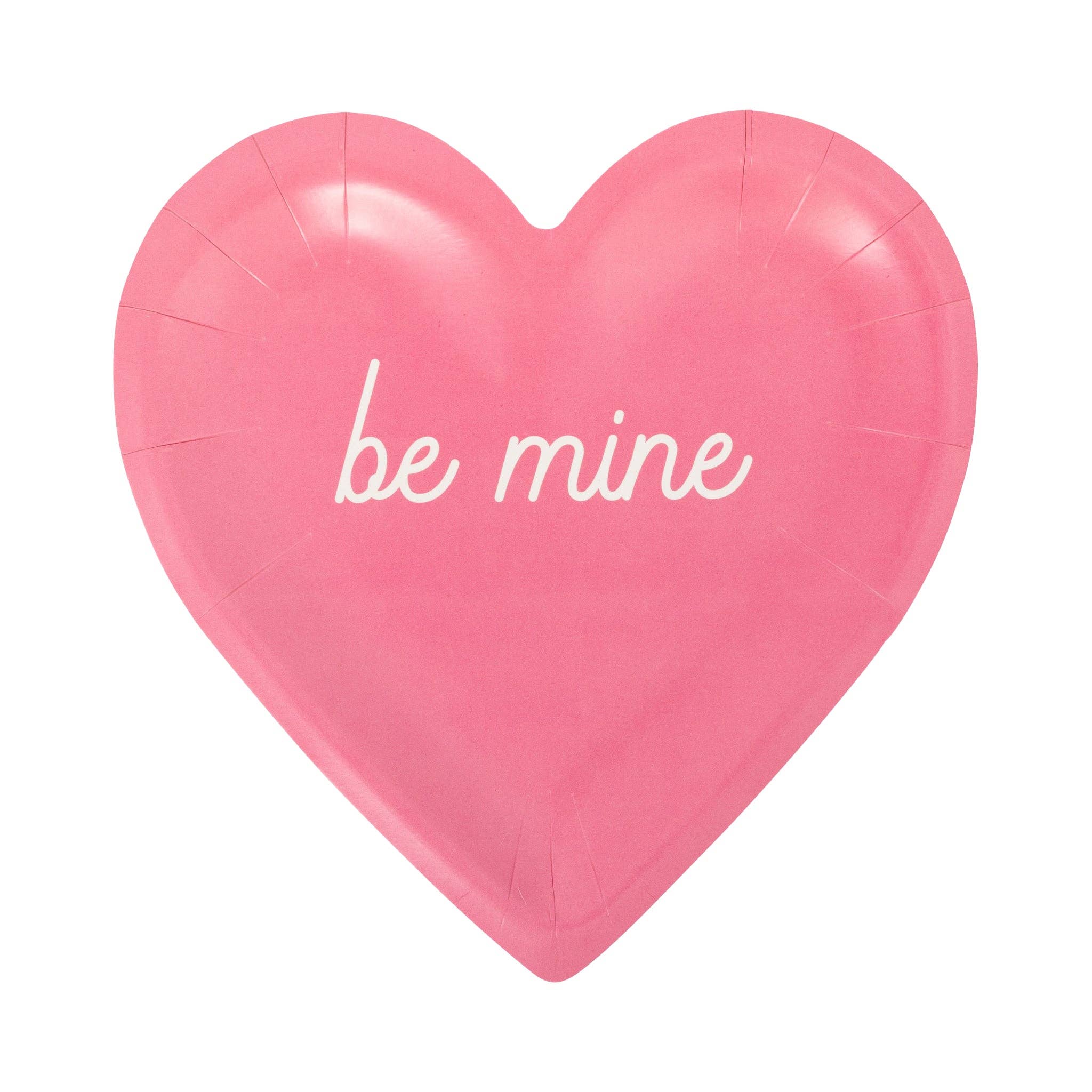 Conversation Heart Shaped Paper Plates - 8CT