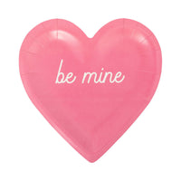 Conversation Heart Shaped Paper Plates - 8CT