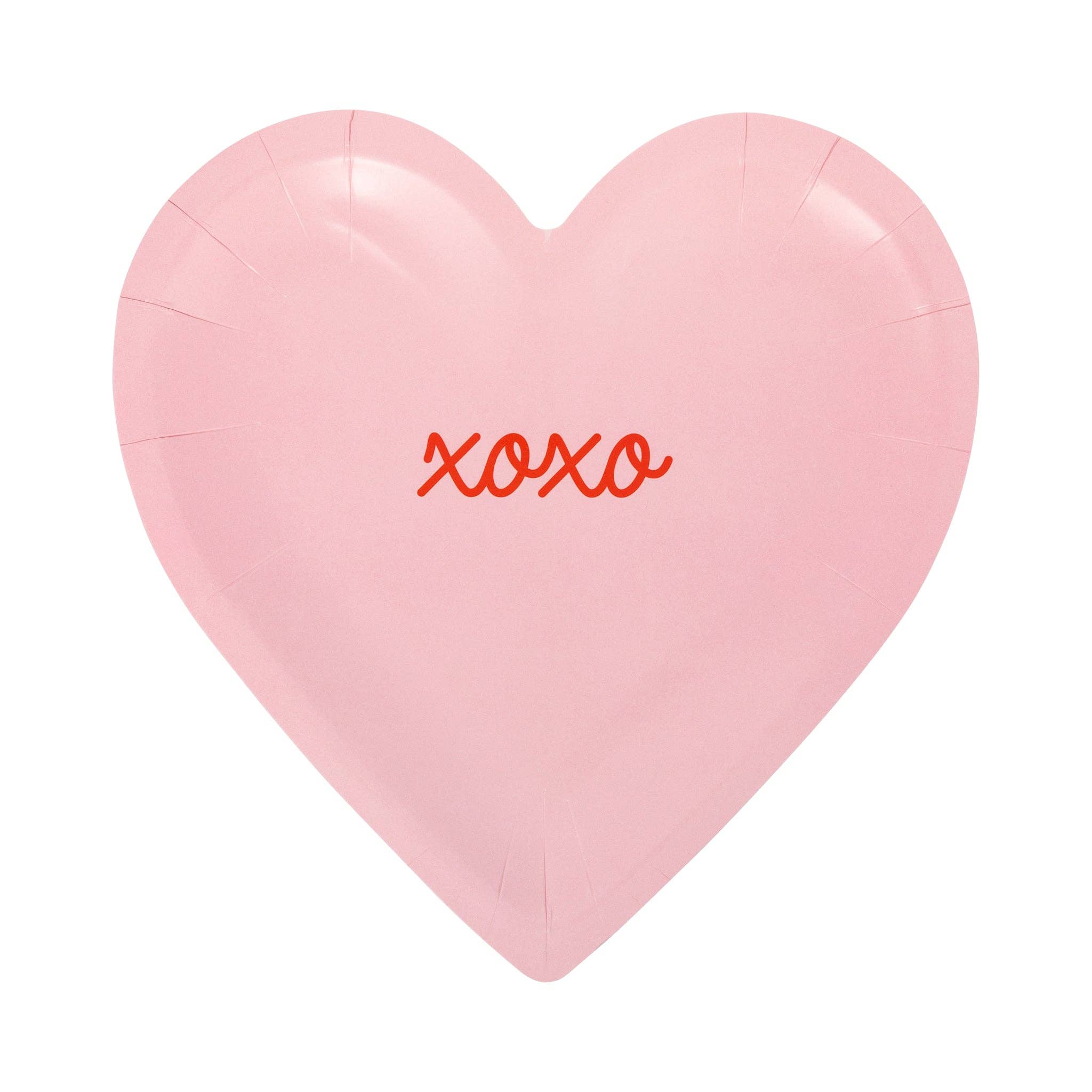 Conversation Heart Shaped Paper Plates - 8CT