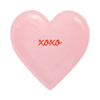 Conversation Heart Shaped Paper Plates - 8CT