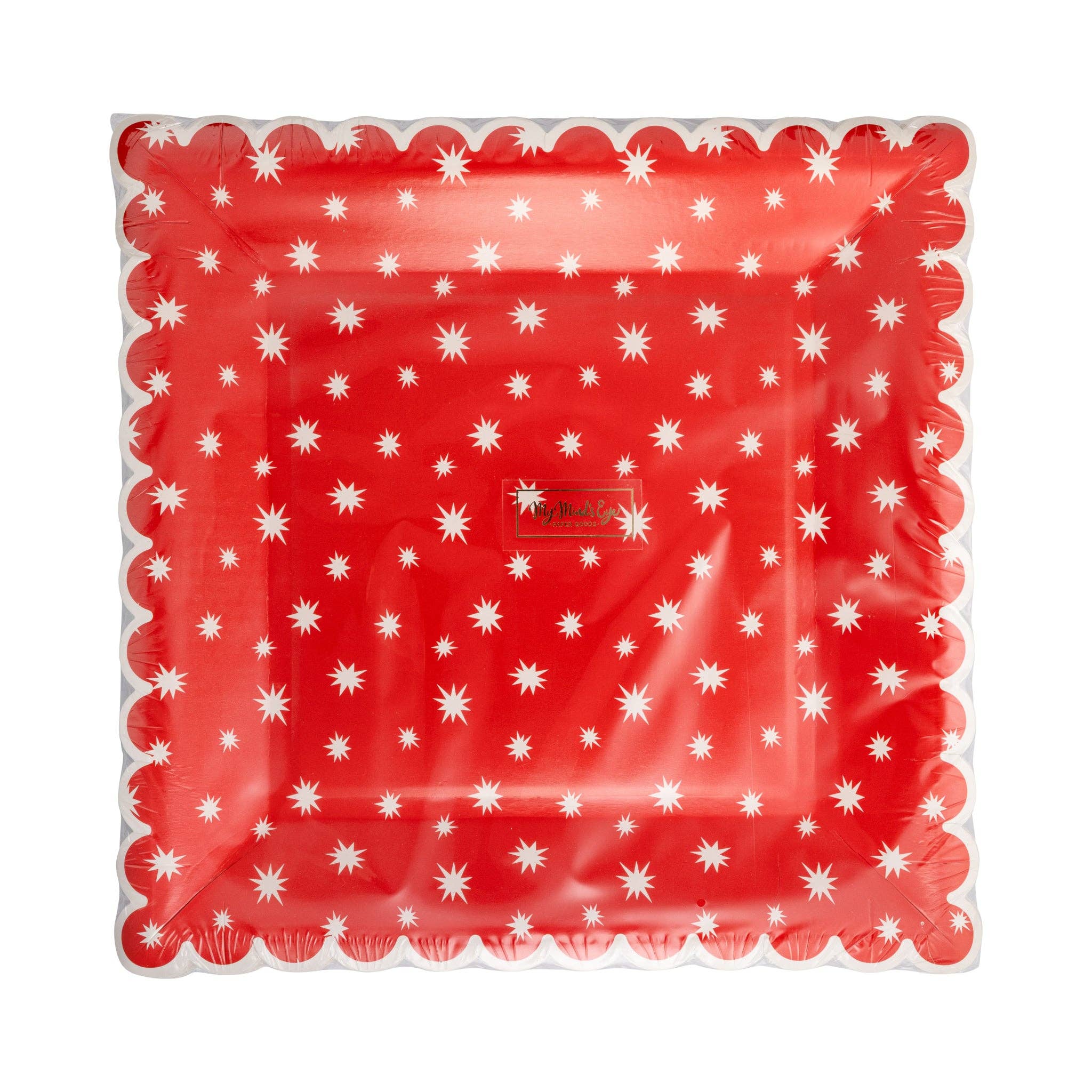 Large Red Star Plates - 8CT