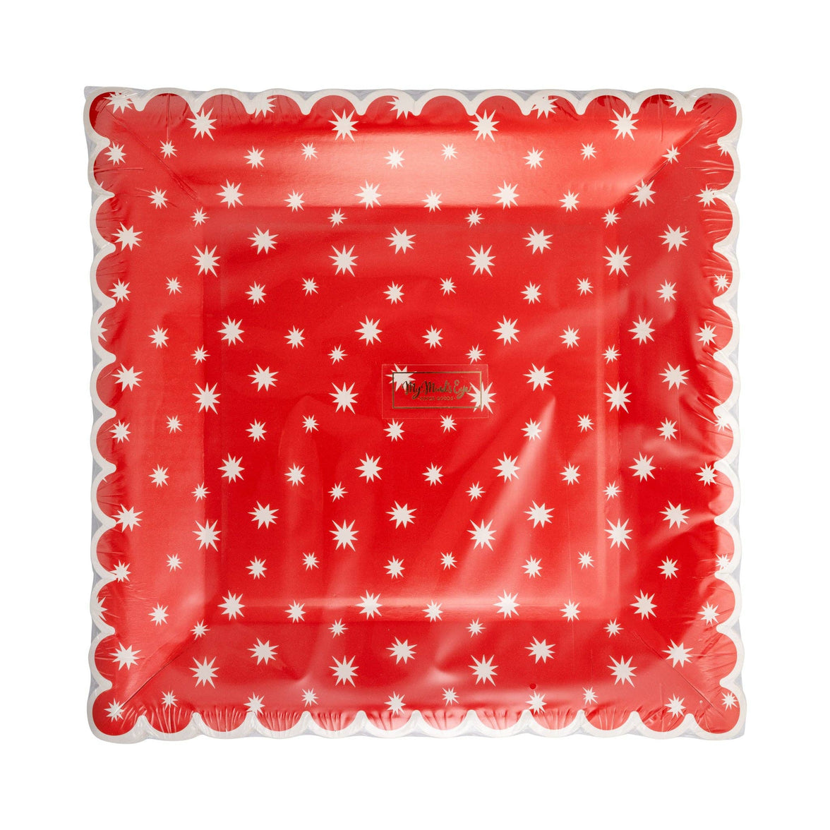 Large Red Star Plates - 8CT