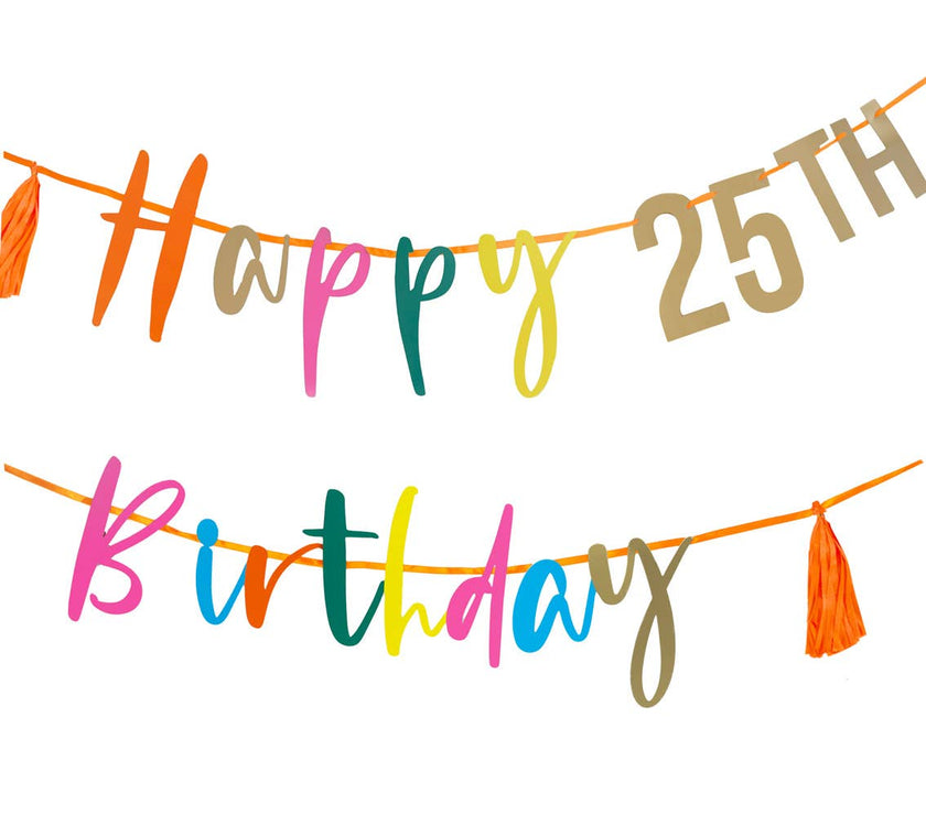 Customizable Age Birthday Garland | Happy Birthday Banner |