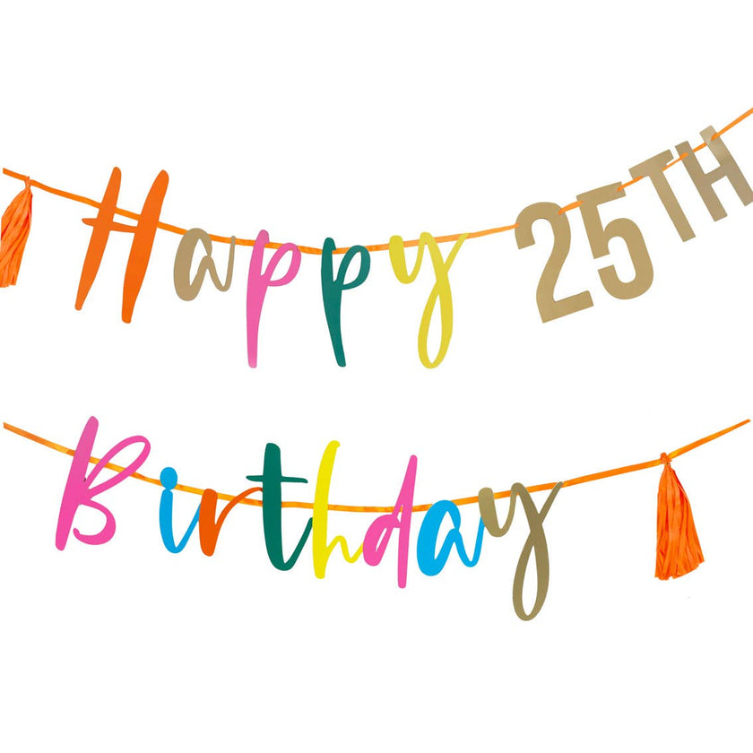 Customizable Age Birthday Garland | Happy Birthday Banner |