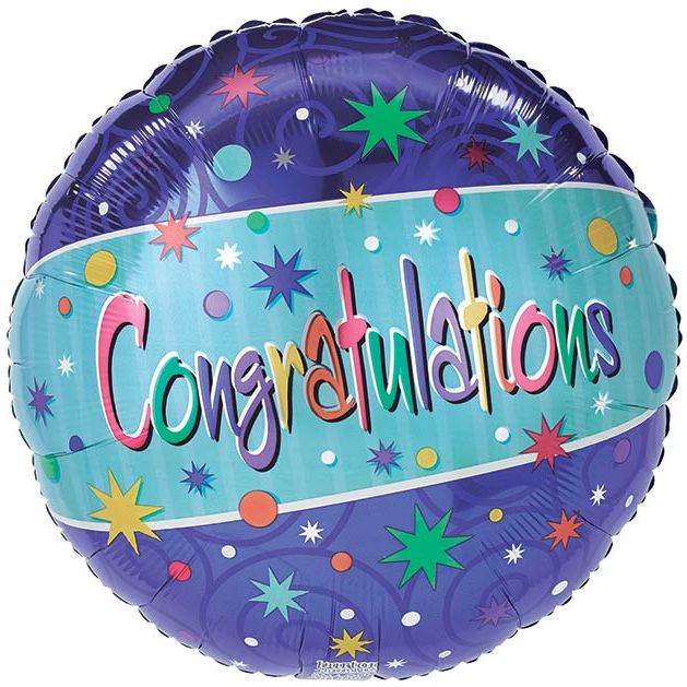 Congratulations 17" Mylar Balloon