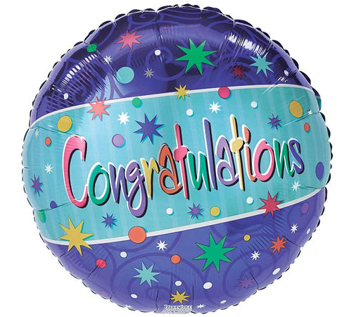 Congratulations 17" Mylar Balloon