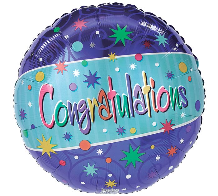 Congratulations 17" Mylar Balloon