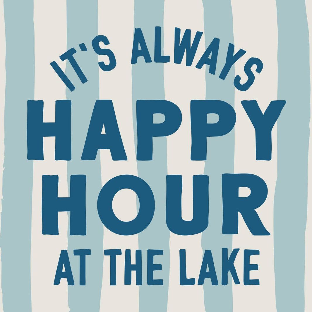 Lake Funny Party Cocktail Napkins | Happy Hour At The Lake - 20CT