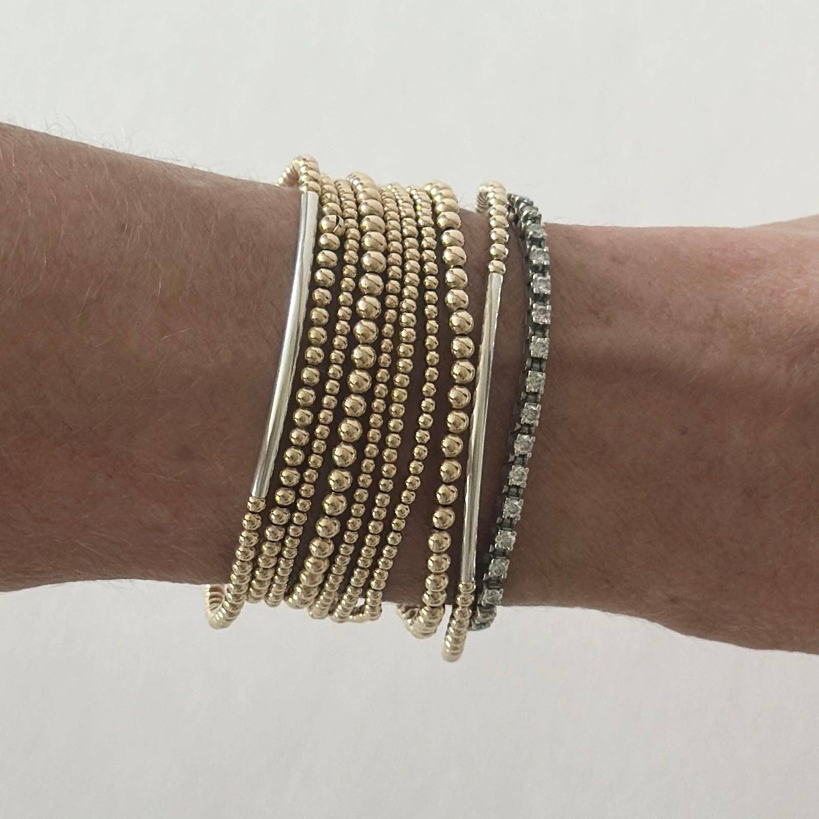 Bella Bar Bracelets: Silver Bar