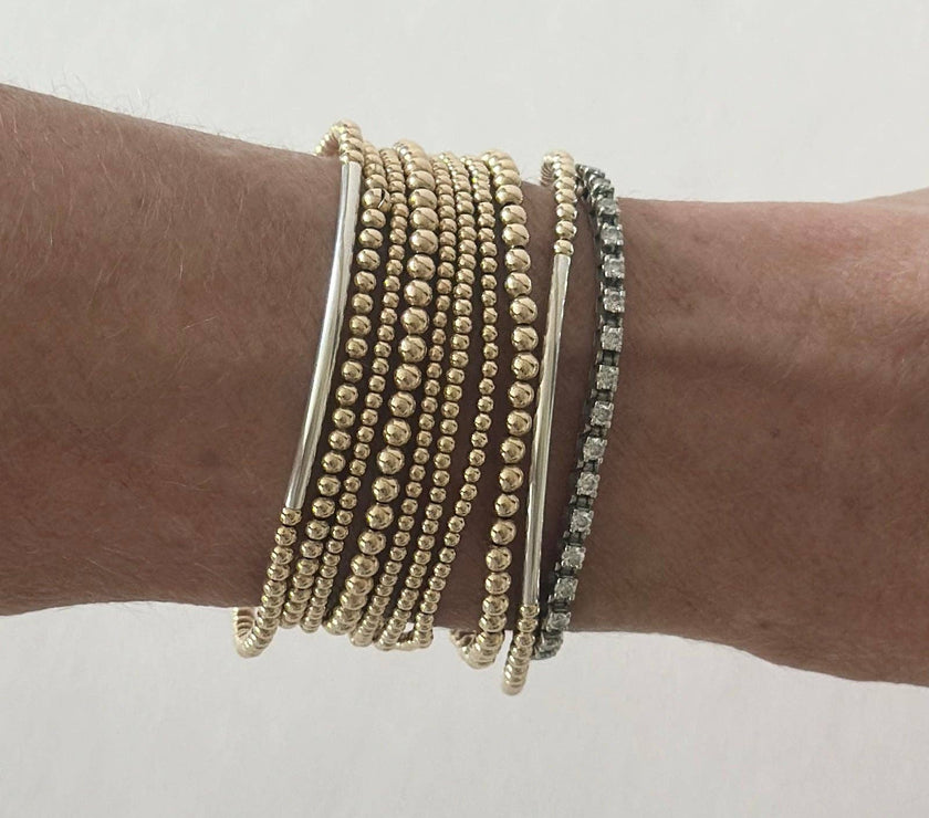 Bella Bar Bracelets: Silver Bar