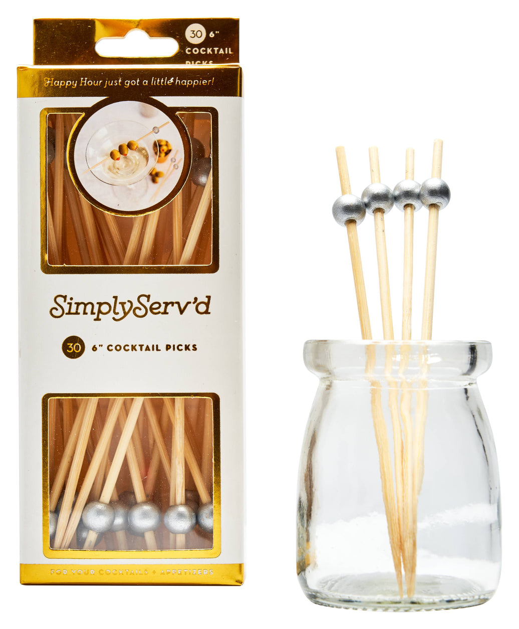 Silver Ball Party Pick - 30pk