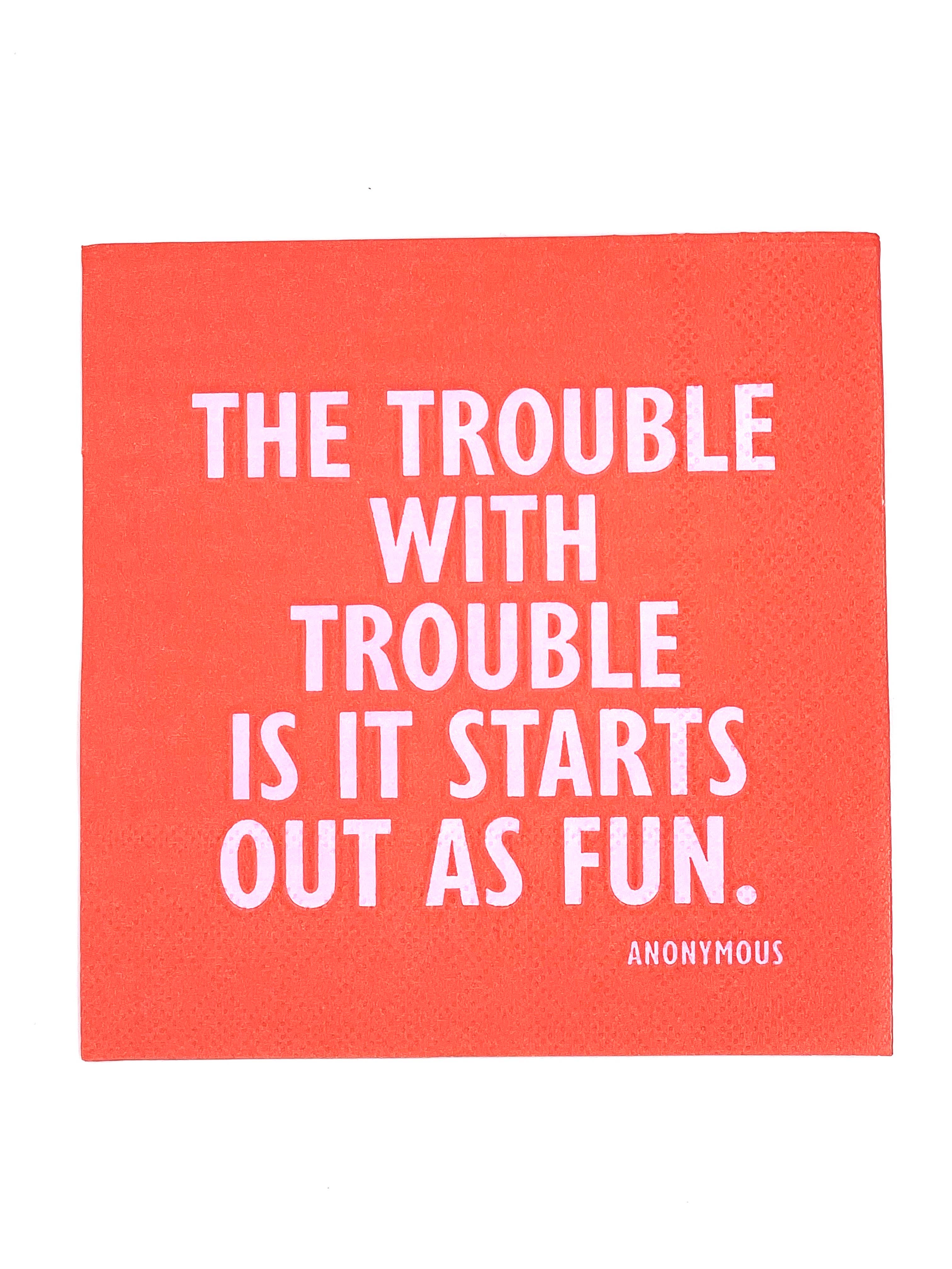 Festive Cocktail Funny Napkins | The Trouble With Trouble - 20CT