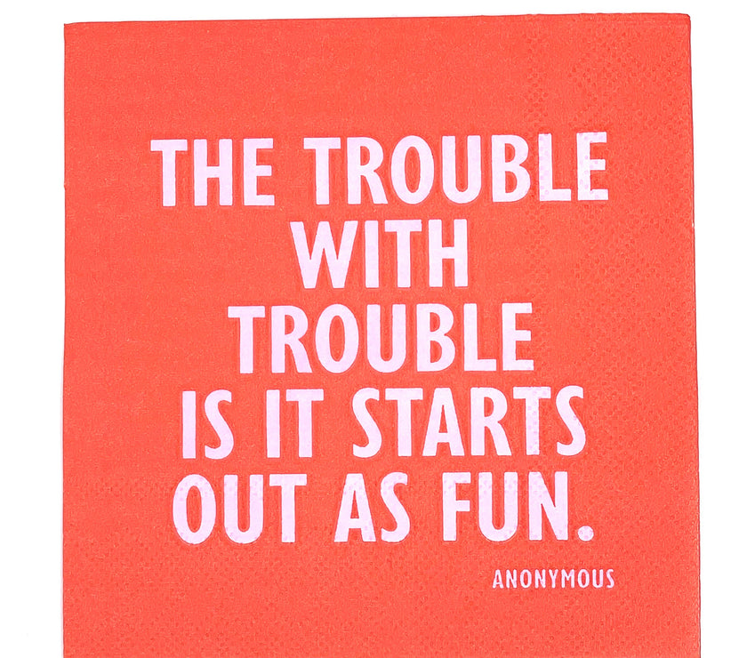 Festive Cocktail Funny Napkins | The Trouble With Trouble - 20CT