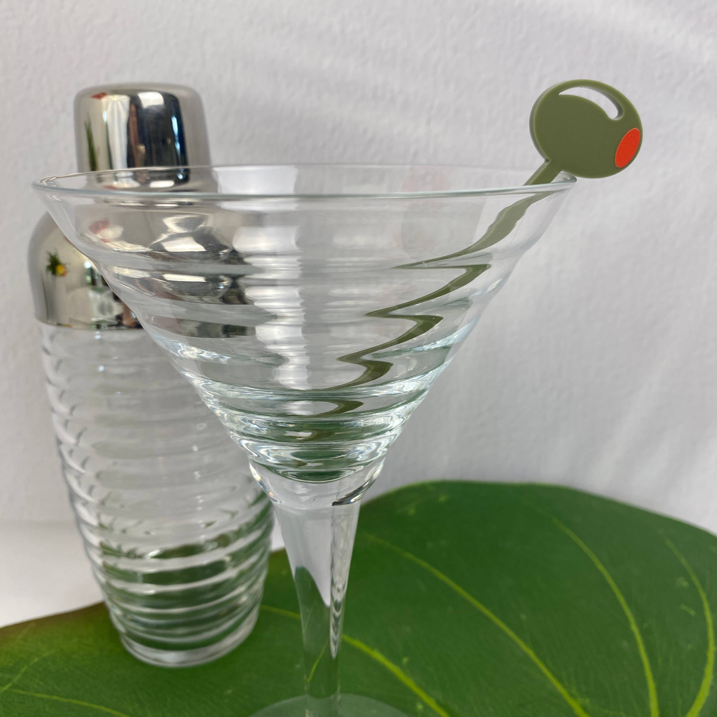 Olive Garnish Cocktail Picks: Matte Olive