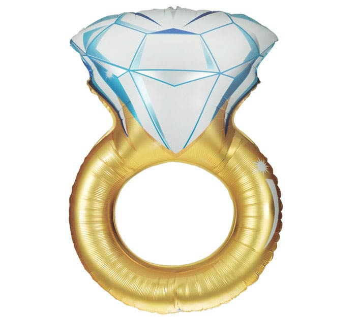 Engagement Ring 34" Large Mylar Balloon