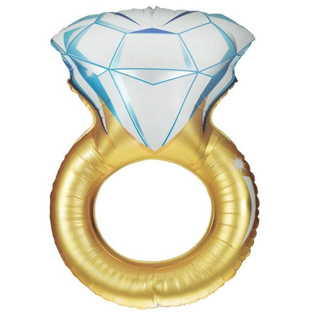 Engagement Ring 34" Large Mylar Balloon