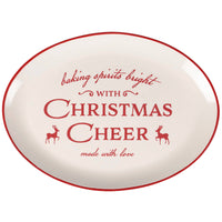 Oval Christmas Cheer Platter