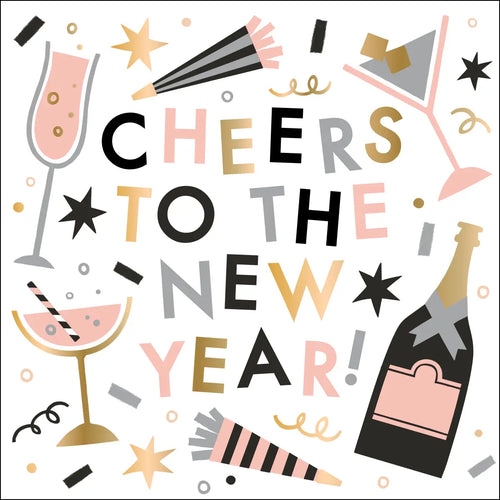 Cheers New Year Cocktail Napkins 20CT