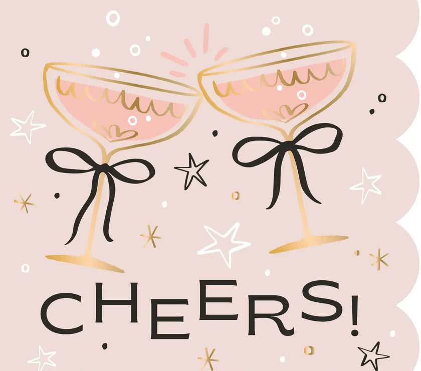 Cheers Bows Cocktail Napkins 20CT