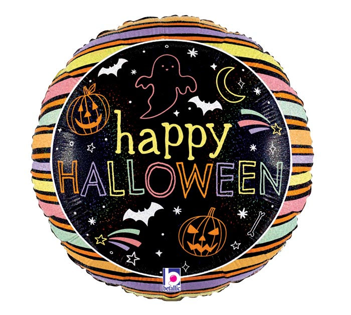 Halloween Pastel Holographic 18" Mylar Balloon