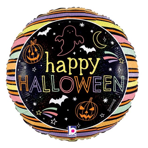 Halloween Pastel Holographic 18" Mylar Balloon